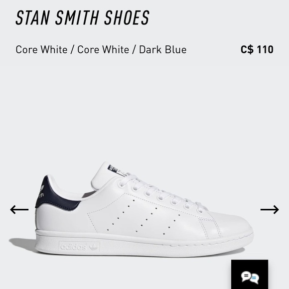 Stan Smith Shoes core white/core white/dark blue - Picture 2 of 6